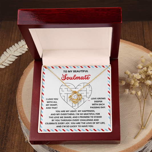 To My Beautiful Soulmate Necklace, Valentine Gift For Wife From Husband, Valentine Day For Wife, Valentine Presents For Women, Valentine's For Her