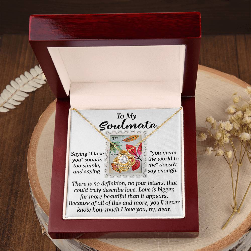 To My Soulmate Necklace, Soulmate Gifts For Her, Personalized To My Soulmate Necklace, Christmas Gift, Gift For Soulmate, Jewelry Message Card