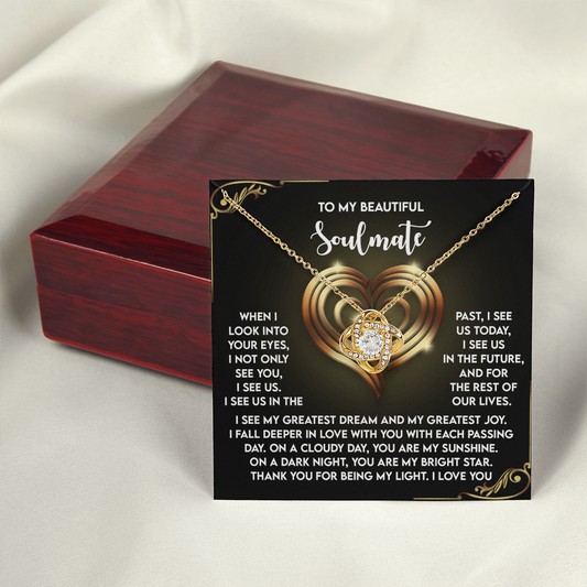 To My Beautiful Soulmate Necklace, Valentine Gifts For Women, Valentine's Day Gift Wife, Valentine Birthday Gifts, Valentine Gift For Wife