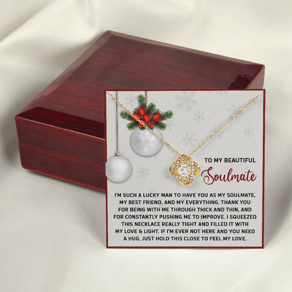 To My Beautiful Soulmate Necklace, Soulmate Necklace Women, Christmas Gift For Girlfriend, Womens Christmas Ideas