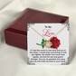 To My Love Necklace, Valentine Gift For Wife, Valentine's Necklace For Her, Valentine Gift For Wife From Husband, Necklace For My Girlfriend