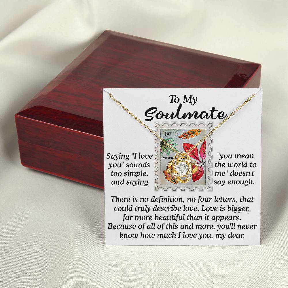 To My Soulmate Necklace, Soulmate Gifts For Her, Personalized To My Soulmate Necklace, Christmas Gift, Gift For Soulmate, Jewelry Message Card