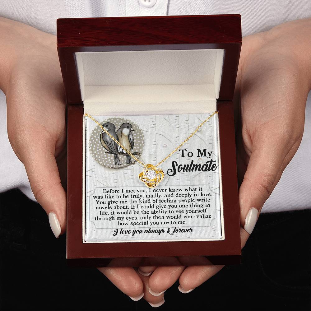 To My Soulmate Necklace, Christmas Gift Birthday Gift For Soulmate, Valentine's Day Gift For Girlfriend, Soulmate Necklace Gifts, Necklace For Women