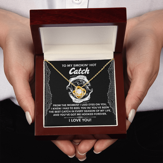 To My Smokin's Hot Catch Necklace, Valentine Gifts For Wife, Gifts For Husband From Wife Unique Christmas, Unique Valentine Gifts For Her
