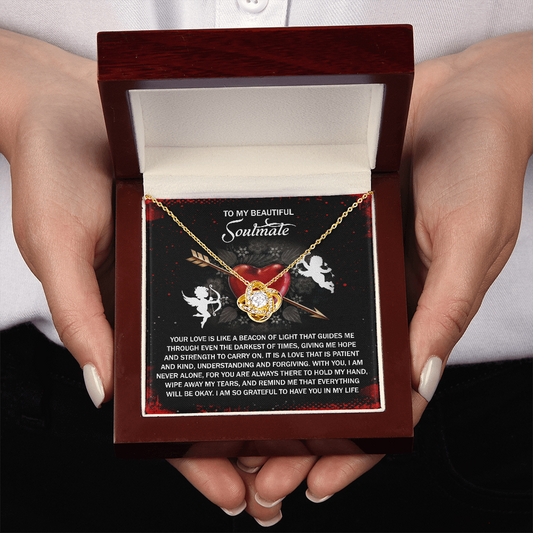 To My Beautiful Soulmate Necklace, Valentine Gifts For Her, Valentine's Day For Her, Valentine's Day Gift Wife, Valentine's Gift For Wife