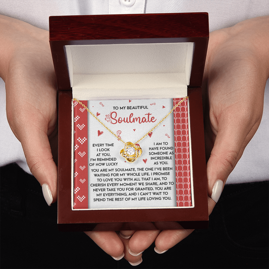 To My Beautiful Soulmate Necklace, Valentines Gifts For Girlfriend, To My Soulmate Necklace For Women Funny, Special Gifts For Girlfriend