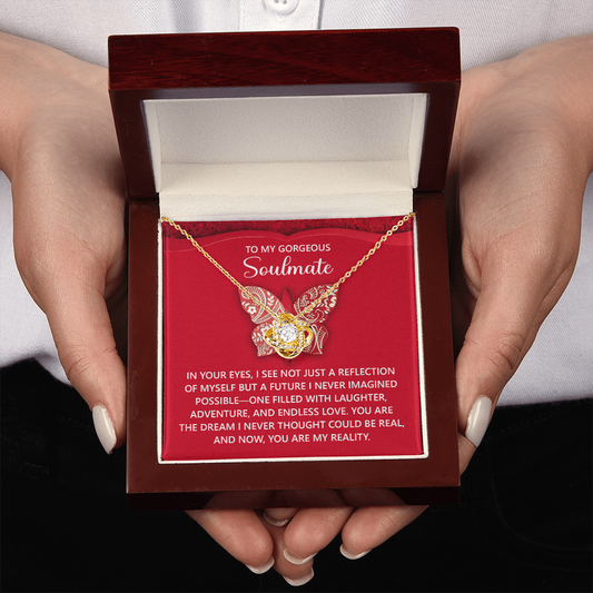 To My Gorgeous Soulmate Necklace, Valentine's Necklace For Her, Women's Valentine's Day Gifts, Valentine For Her Gift, Necklace For Valentine's Day