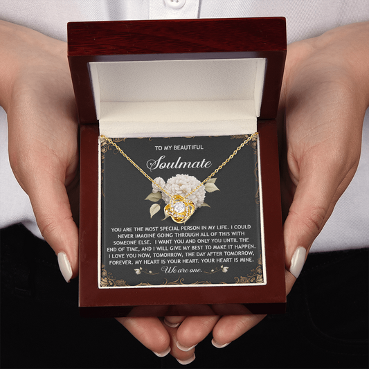 To My Beautiful Soulmate Necklace, San Valentine Gift For Her, Valentine Gifts For Women, Best Valentine Gifts For Her, Valentine's Day For Her