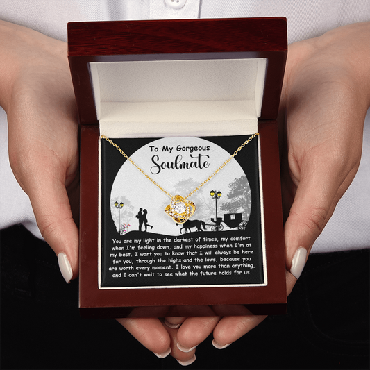 To My Gorgeous Soulmate Necklace, Necklace For Your Girlfriend, Valentine's Day Gifts For Women, Valentines Day Necklace For Girlfriend