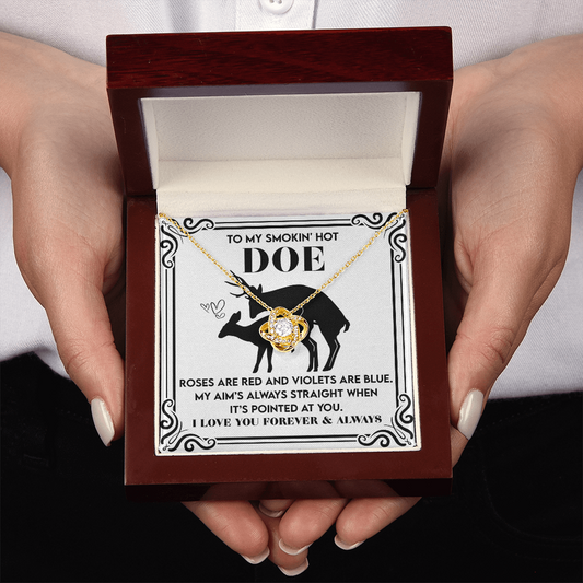 To My Smokin' Hot Doe Necklace, Soulmate Gifts For Her, Valentine's Gift For Wife, Naughty Valentine's Gifts For Wife, Valentine Gift Ideas For Her