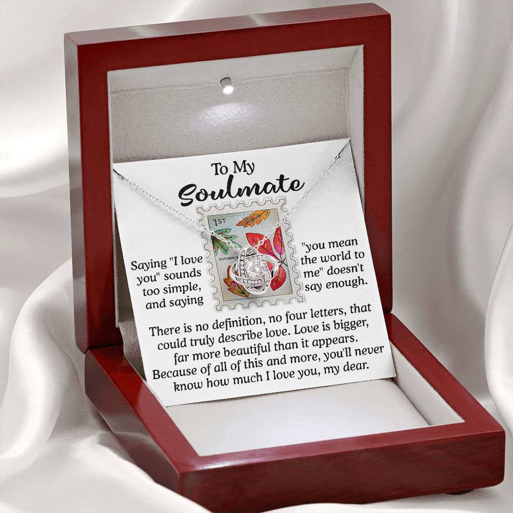 To My Soulmate Necklace, Soulmate Gifts For Her, Personalized To My Soulmate Necklace, Christmas Gift, Gift For Soulmate, Jewelry Message Card