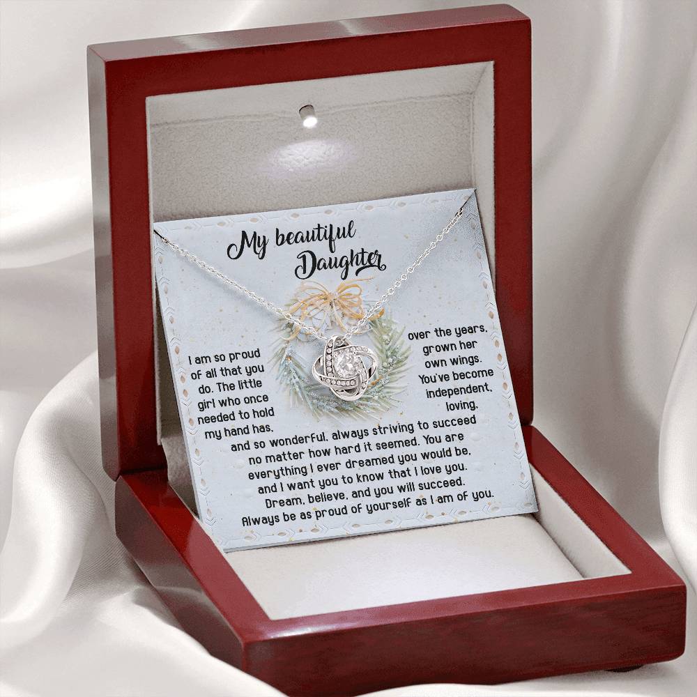 Daughter Christmas Gifts, Christmas Gifts For Daughters Adult, Necklace For Daughter From Mom, Dad Necklace For Daughter, Dear Daughter Necklace