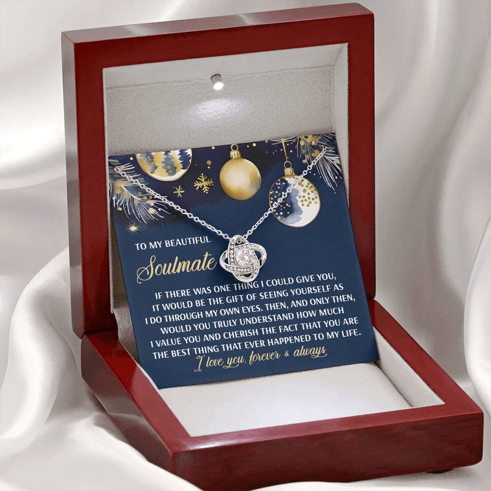 To My Beautiful Soulmate Necklace, My Soulmate Gifts For Her, Christmas Jewelry For Women, Christmas Presents For Gf, Christmas For Wife