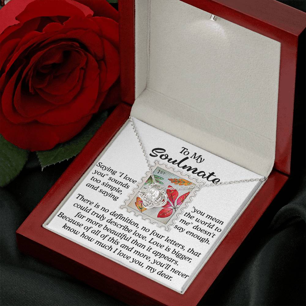 To My Soulmate Necklace, Soulmate Gifts For Her, Personalized To My Soulmate Necklace, Christmas Gift, Gift For Soulmate, Jewelry Message Card