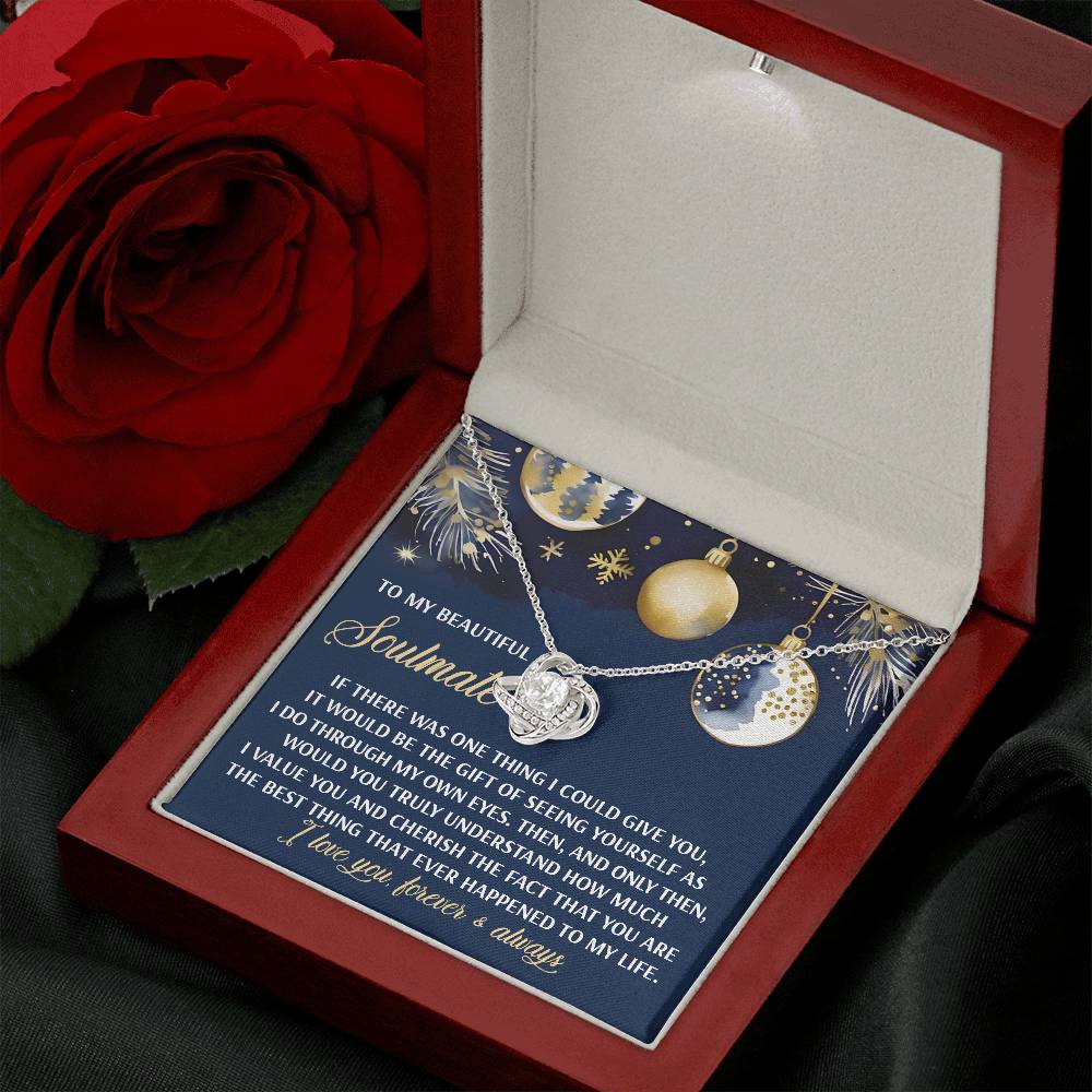 To My Beautiful Soulmate Necklace, My Soulmate Gifts For Her, Christmas Jewelry For Women, Christmas Presents For Gf, Christmas For Wife