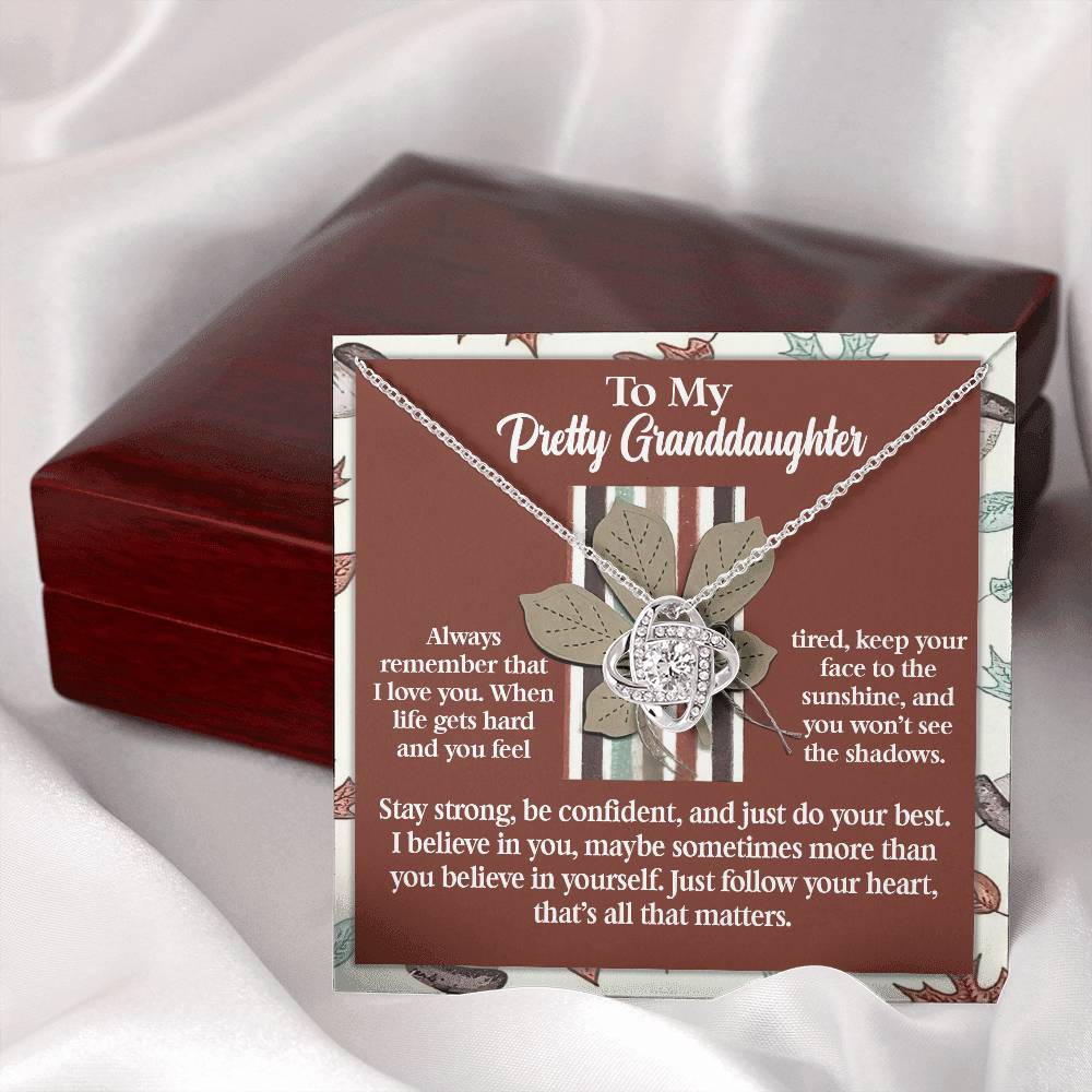 To My Pretty Granddaughter Necklace, Granddaughter Jewelry Box, Necklaces For Granddaughter, Granddaughter Necklace From Grandma