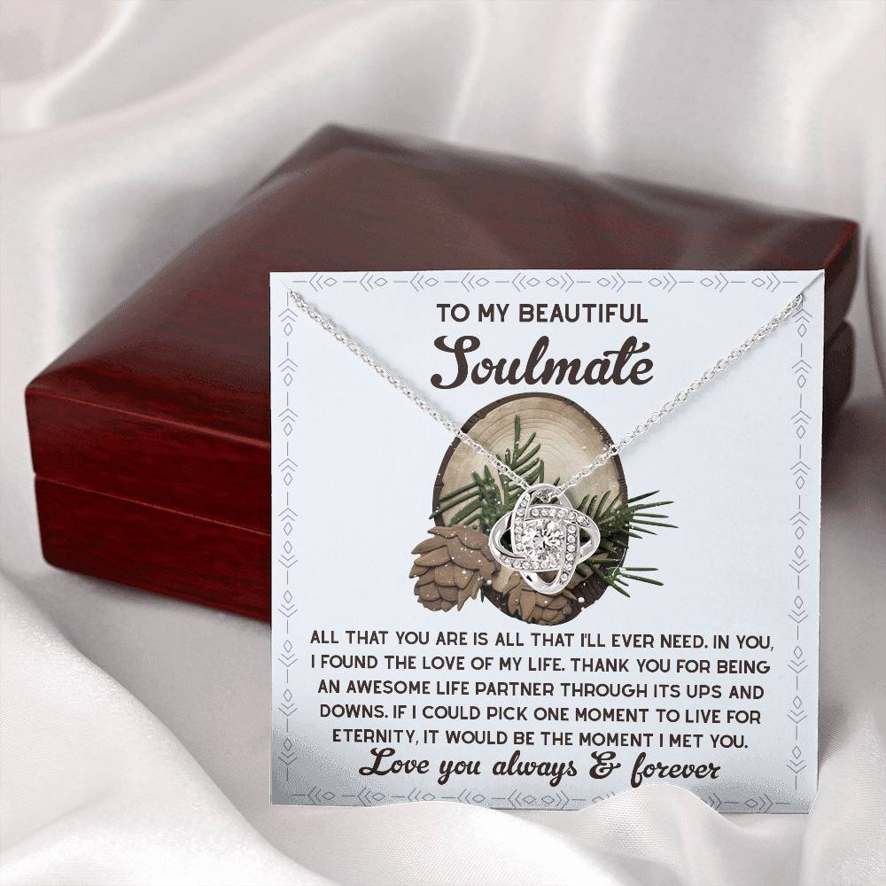 To My Beautiful Soulmate Necklace, My Soulmate Gifts For Her, Christmas Gifts Ideas For Wife, Christmas Presents For Her