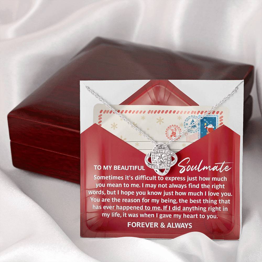 To My Beautiful Soulmate Necklace, Wife Christmas Gift, Wife Christmas Gifts, Best Christmas Gifts For Wife, Christmas For Wife