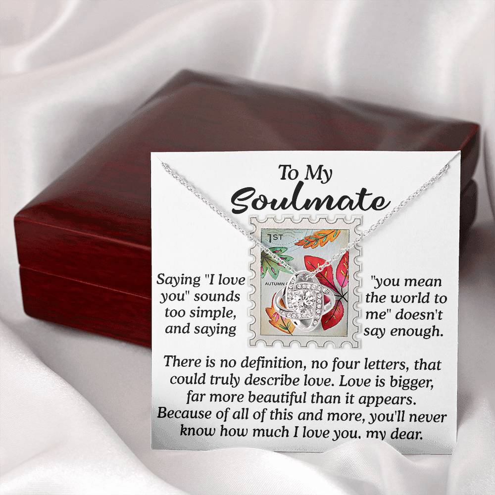 To My Soulmate Necklace, Soulmate Gifts For Her, Personalized To My Soulmate Necklace, Christmas Gift, Gift For Soulmate, Jewelry Message Card