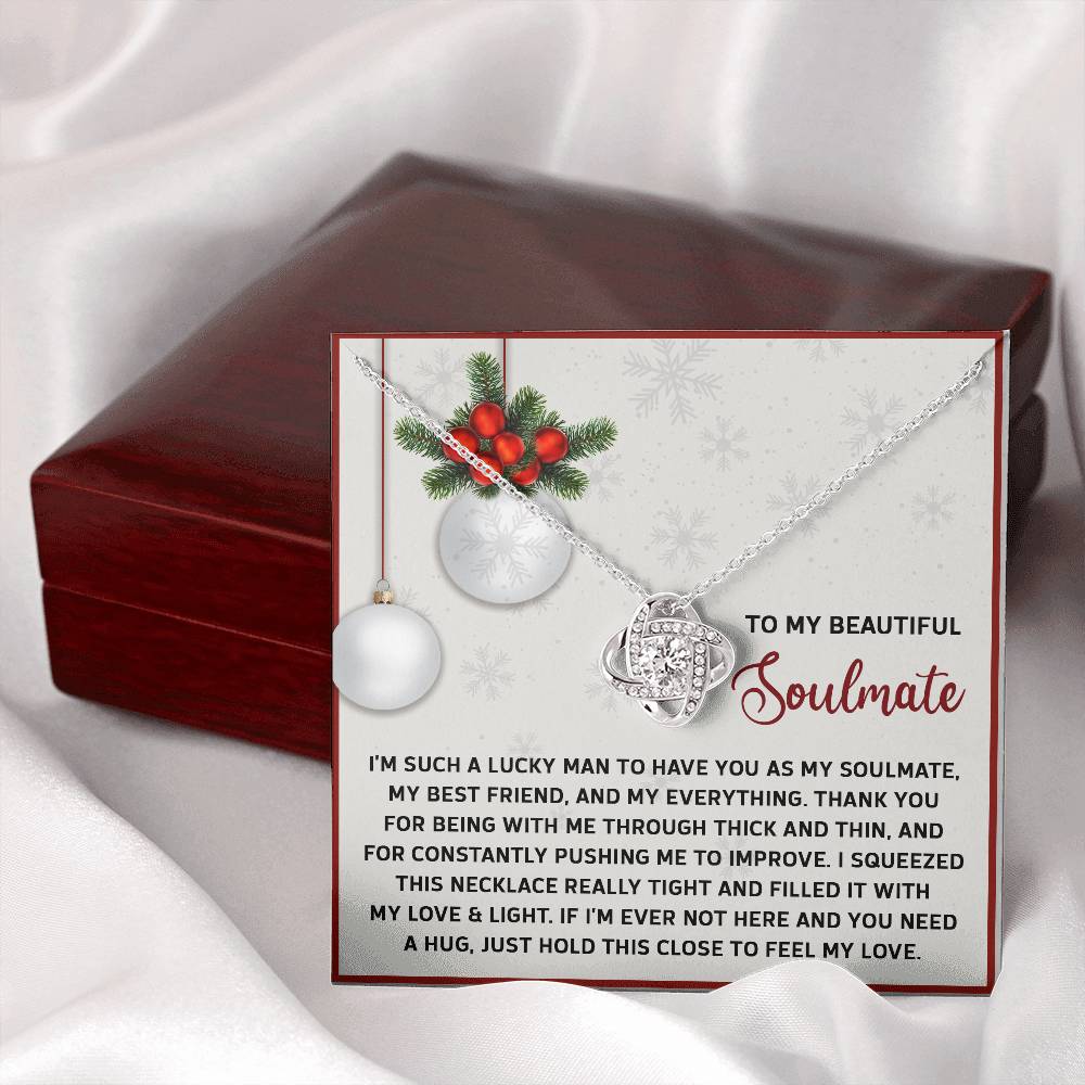 To My Beautiful Soulmate Necklace, Soulmate Necklace Women, Christmas Gift For Girlfriend, Womens Christmas Ideas