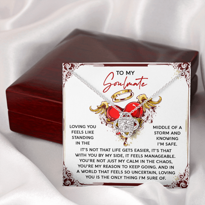To My Soulmate Necklace, Valentine's Day Gifts, Romantic Valentine's Day Gift, Valentine Card For Wife Romantic, Valentine's Necklace For Her