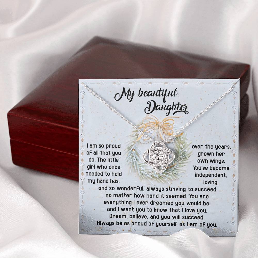 Daughter Christmas Gifts, Christmas Gifts For Daughters Adult, Necklace For Daughter From Mom, Dad Necklace For Daughter, Dear Daughter Necklace