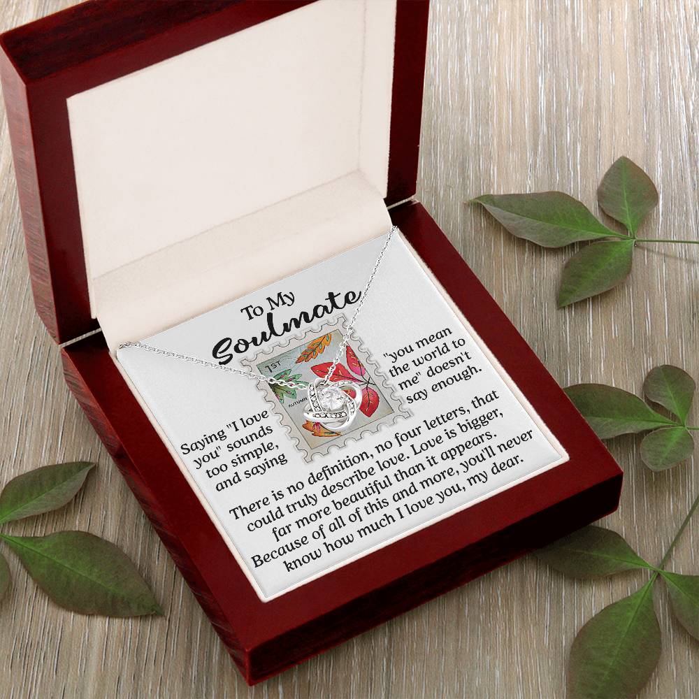 To My Soulmate Necklace, Soulmate Gifts For Her, Personalized To My Soulmate Necklace, Christmas Gift, Gift For Soulmate, Jewelry Message Card