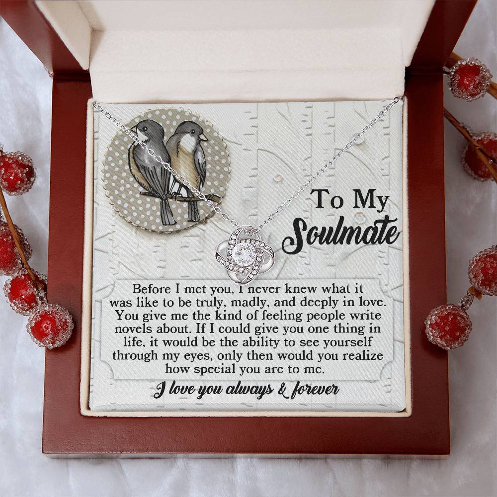 To My Soulmate Necklace, Christmas Gift Birthday Gift For Soulmate, Valentine's Day Gift For Girlfriend, Soulmate Necklace Gifts, Necklace For Women