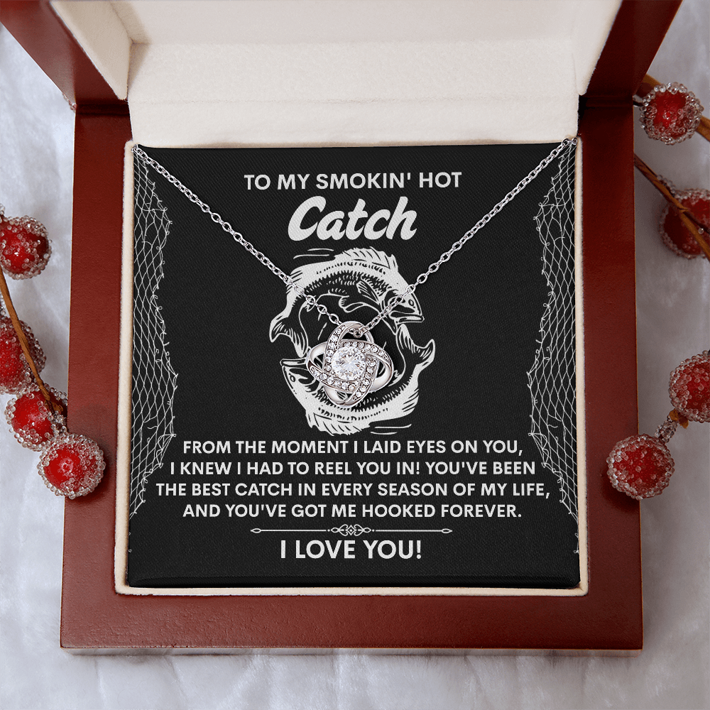 To My Smokin's Hot Catch Necklace, Valentine Gifts For Wife, Gifts For Husband From Wife Unique Christmas, Unique Valentine Gifts For Her