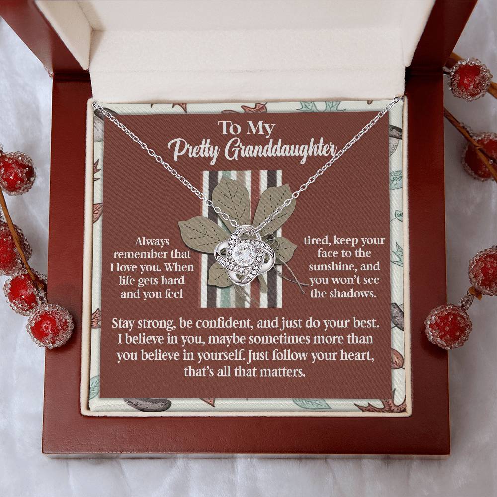 To My Pretty Granddaughter Necklace, Granddaughter Jewelry Box, Necklaces For Granddaughter, Granddaughter Necklace From Grandma