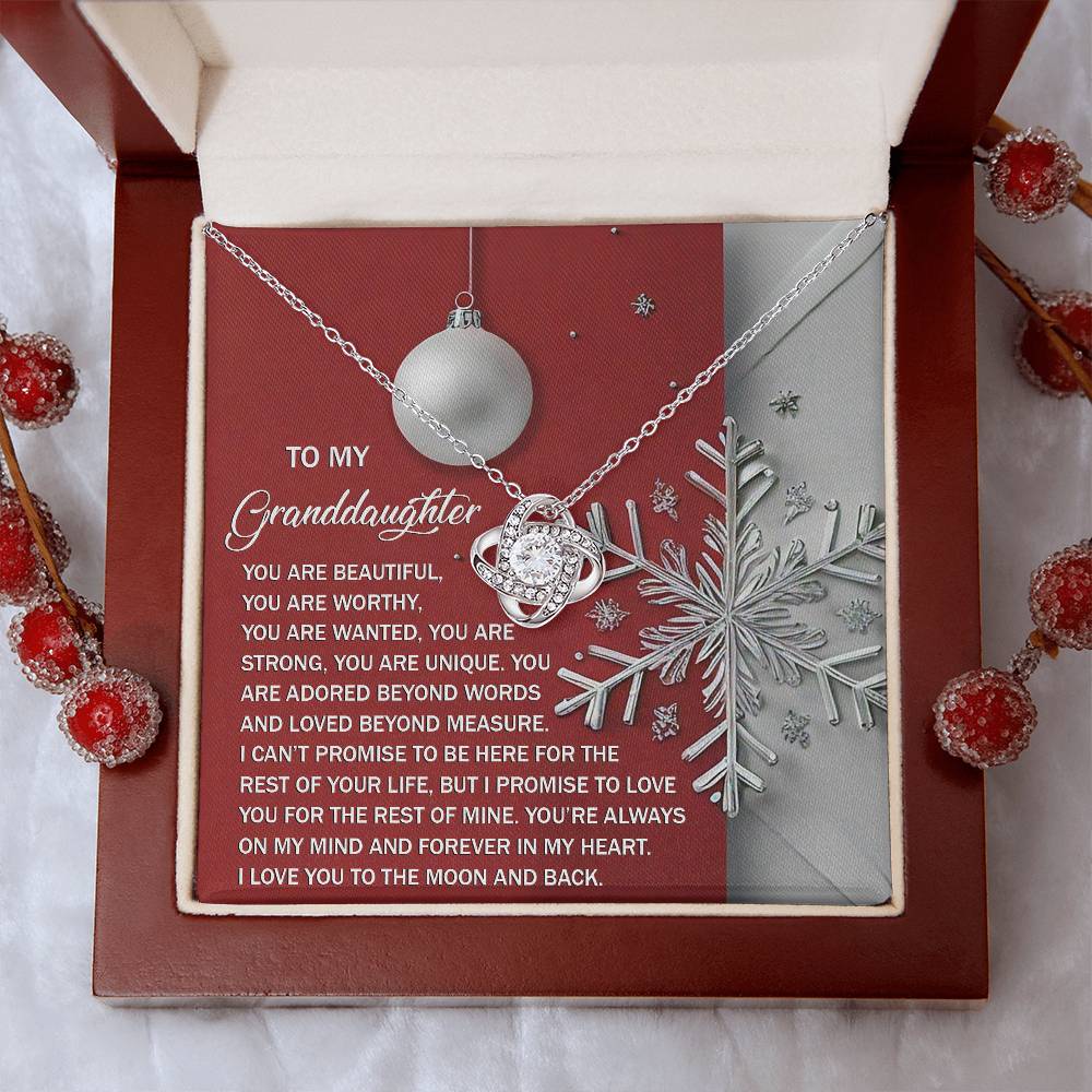 To My Granddaughter Necklace, Christmas Necklace For Granddaughter, Granddaughter Necklace From Grandpa, Gifts For Adult Granddaughter