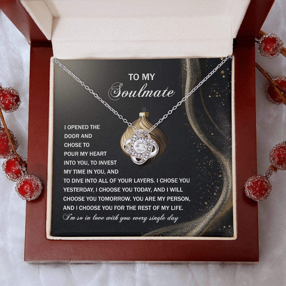 To My Soulmate Necklace, Soulmate Gifts For Her, Soulmate Necklaces Women, Funny Christmas Gifts For Wife, Girlfriend Christmas Necklace