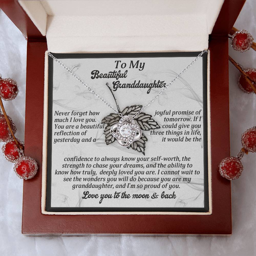 To My Beautiful Granddaughter Necklace, To My Granddaughter Necklace From Grandpa, Valentine Card Granddaughter, Grandpa And Granddaughter Necklace