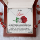 To My Love Necklace, Valentine Gift For Wife, Valentine's Necklace For Her, Valentine Gift For Wife From Husband, Necklace For My Girlfriend