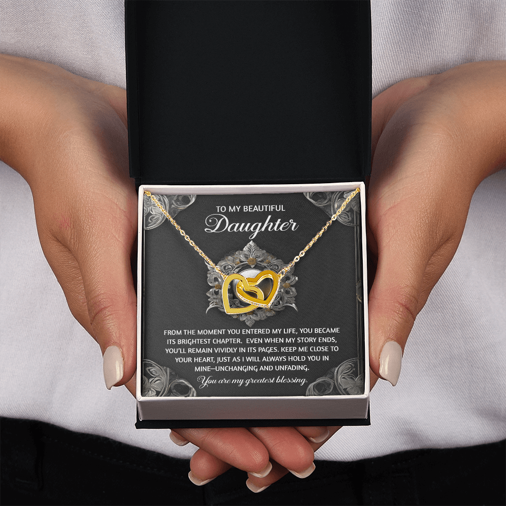 To My Beautiful Daughter Necklace, Matching Necklaces For Mom And Daughter, Adult Daughter Birthday Gifts, To My Daughter From Dad