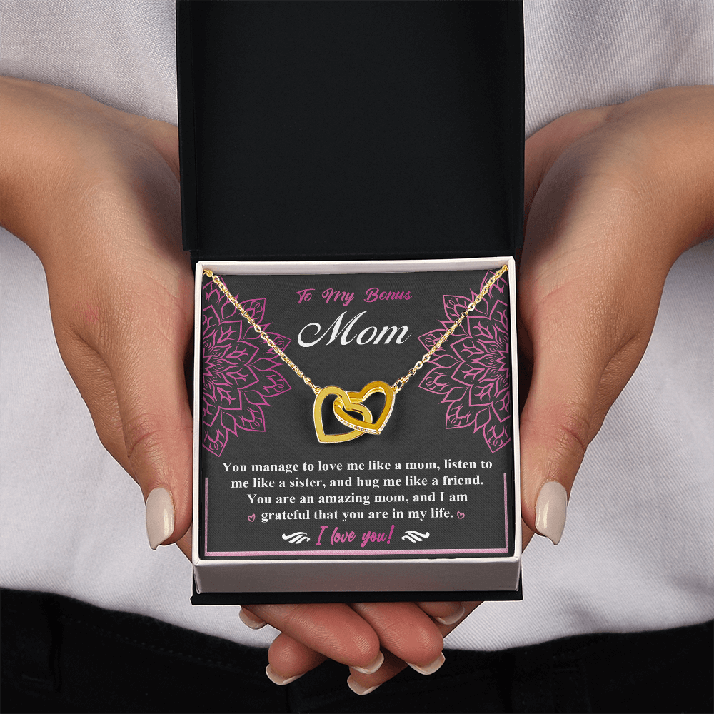 To My Bonus Mom Necklace, Mother Day Birthday Gift Mom, Necklaces For Moms From Daughters, Mother Day Jewelry Mom, Necklaces For Moms