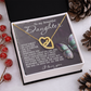 To My Beautiful Daughter Necklace, Daughter Necklace From Daddy Heart, My Daughter Is My Valentine, Father Daughter Gifts Necklace
