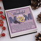 To My Wonderful Mom Necklace, Mom Necklace For Mothers Day, Mom Jewelry Gifts From Daughter, Gifts To Mom From Daughter