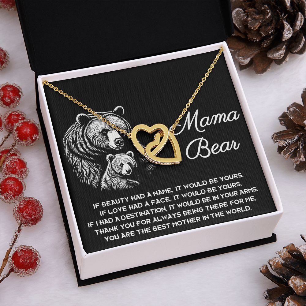 Mama Bear Necklace, Necklace For Your Mom, Mother Christma Gift From Daughter, Mom Daughter Necklace, Meaningful Gifts For Mom