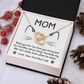 To My Mom Necklace, Message Card Necklace Gift To Mom, Gifts For Your Mom From Daughter, Gifts For Moms From Daughters