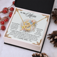 To My Mom Necklace, Mothers Day Gifts Mom, Mother Day Gift Mom Necklace, Christma Mom Gift From Daughter, Gift Mom Mother Necklace Pendant