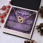 To My Daughter Necklace, Bridal Gift From Mother To Daughter, Daddy Daughter Valentines Gift, Daddy Loves You Necklace Daughter