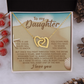 To My Daughter Necklace, For My Daughter From Dad, Adult Daughter Valentine's Gift, Necklace For Daughter From Mom And Dad