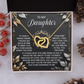 To My Daughter Necklace, Mother Daughter Necklace Gold, Gifts For Adult Daughter, Daughter Necklace From Mom And Dad