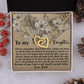 To My Daughter Necklace, Necklace For Daughter From Dad, Father Daughter Necklace Gold, Daddy Loves You Daughter Gift