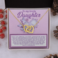 To My Lovely Daughter Necklace, Adult Daughter Valentines Gifts, Necklace From Dad To Daughter, Father And Daughter Necklace