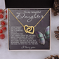 To My Beautiful Daughter Necklace, Daughter Necklace From Daddy Heart, My Daughter Is My Valentine, Father Daughter Gifts Necklace