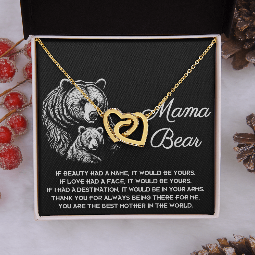 Mama Bear Necklace, Necklace For Your Mom, Mother Christma Gift From Daughter, Mom Daughter Necklace, Meaningful Gifts For Mom