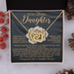 To My Lovely Daughter Necklace, Love Is All We Need Necklace, Dad And Daughter Necklaces, Proud Of Daughter Gifts From Mom