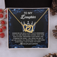 To My Daughter Necklace, Daughter Birthday Card From Mom, Gifts For Daughter From Mom, Necklace For Daughter From Dad